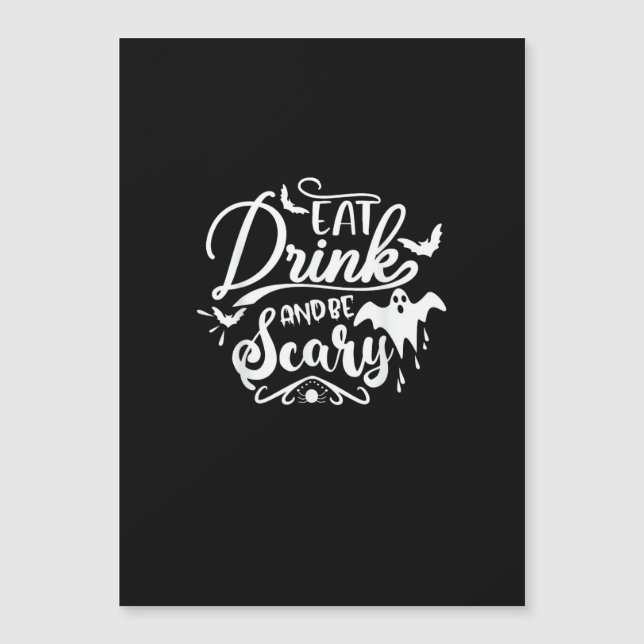 Womens Eat Drink And Be Scary Halloween Modern (Front)