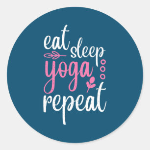 Womens Eat Sleep Repeat Funny Cool Teacher Classic Round Sticker