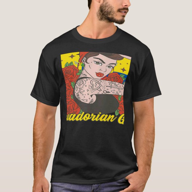 Womens Ecuadorian Girl Ecuador T-Shirt (Front)