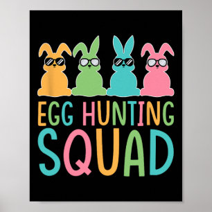 Womens Egg Hunting Squad Crew Family Happy Easter  Poster