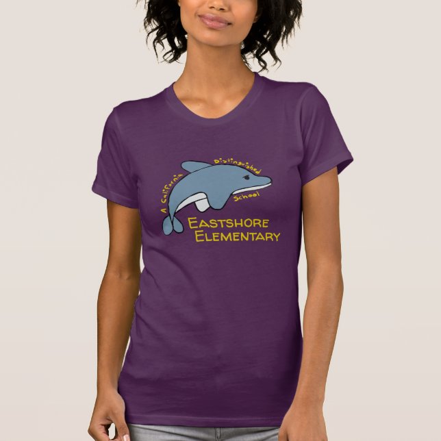 Women's Eggplant Lugubrious Dolphin T-Shirt (Front)
