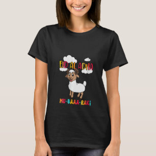 Womens Eid Al Adha Mubarak Muslims Funny Sheep V N T-Shirt