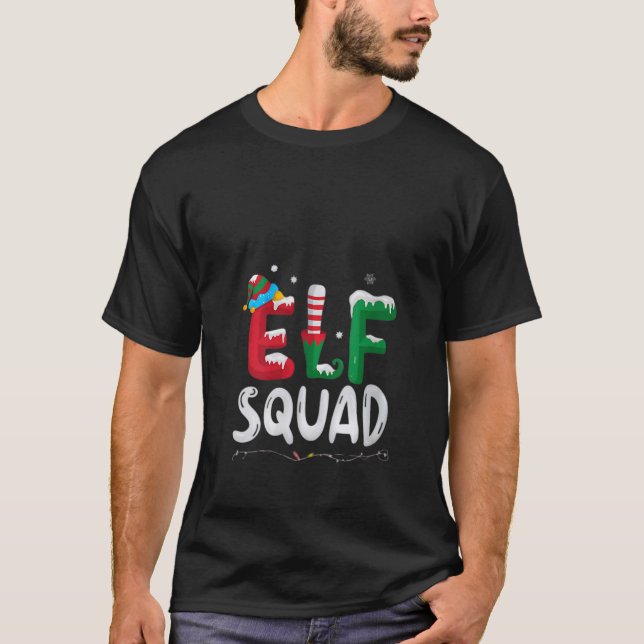 Womens Elf Family Christmas Matching Pyjamas Xmas  T-Shirt (Front)