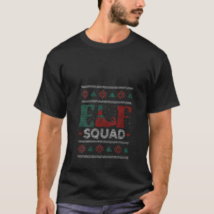 Womens Elf Squad Matching Family Christmas V Neck T-Shirt