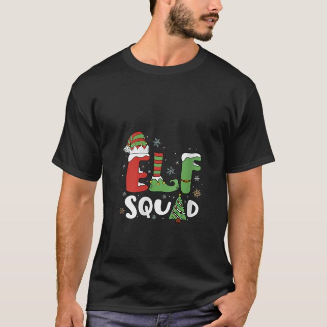 Womens Elf Squad Matching Family Christmas V Neck  T-Shirt (Front)