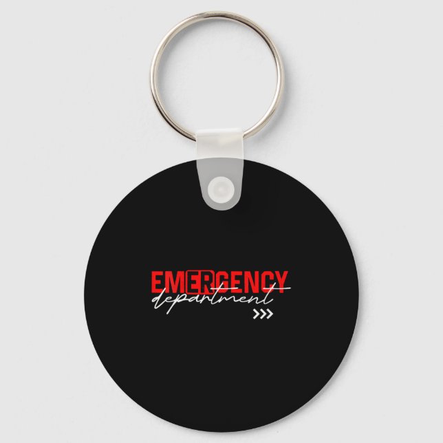 Womens Emergency Room Er Rn Nurse Nursing School H Key Ring (Front)