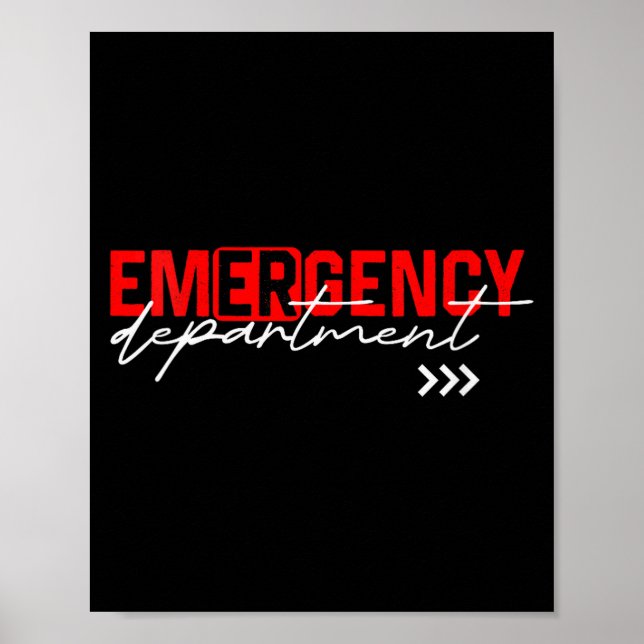 Womens Emergency Room Er Rn Nurse Nursing School H Poster (Front)