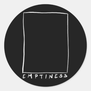 Womens Emptiness Funny Sarcastic Humour Quote Classic Round Sticker