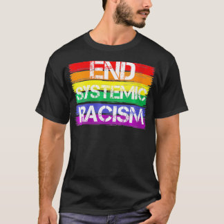 Womens End Systemic Racism AntiRacism VNeck  T-Shirt
