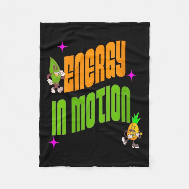 Womens Energy In Action Fun Trocal Active Lifestyl Fleece Blanket (Front)