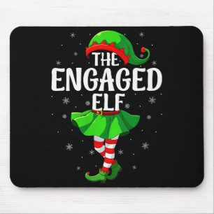 Womens Engaged Elf Christmas Girls Women Elf Squad Mouse Mat