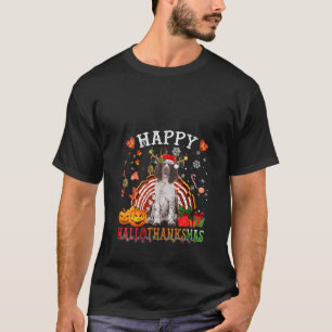 Womens English Springer Spaniel Halloween Thanksgi T-Shirt