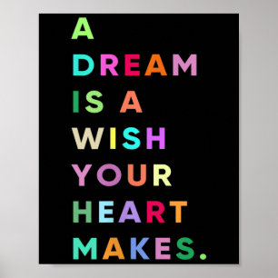 Womens Enjoy A Dream Is A Wish Your Heart Makes Co Poster