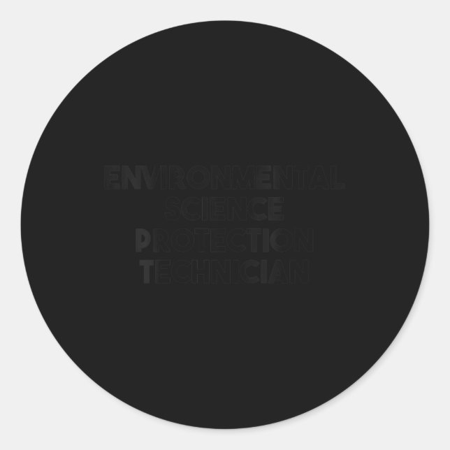 Womens Environmental Science Protection Classic Round Sticker (Front)
