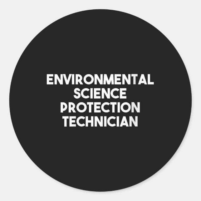 Womens Environmental Science Protection Classic Round Sticker (Front)