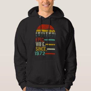 Womens Epic Wife Since 1972 Hoodie