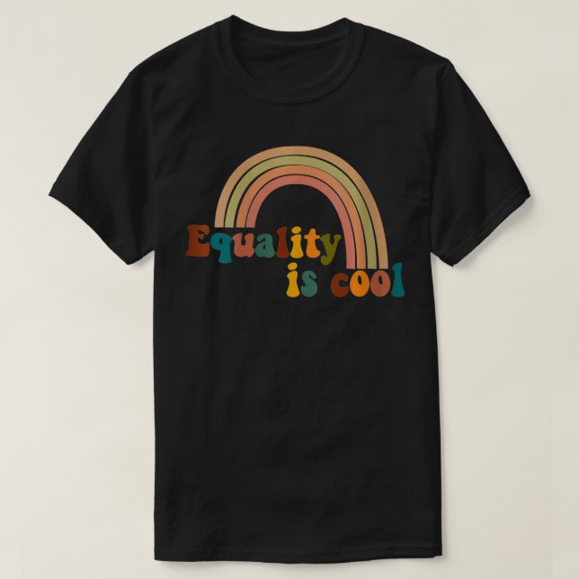 Womens Equality is Cool Rainbow Social Justice Gif T-Shirt (Design Front)