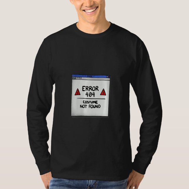 Womens Error 404 Costume Not Found Coding  Lazy Ea T-Shirt (Front)