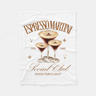 Womens Espresso Martini Social Club Drinking Tail  Fleece Blanket