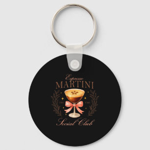 Womens Espresso Martini Social Club Drinking Tail  Key Ring
