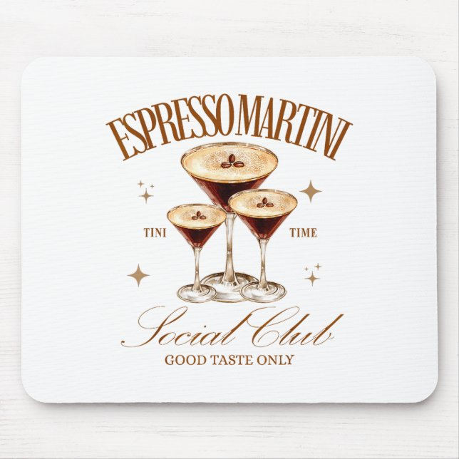 Womens Espresso Martini Social Club Drinking Tail  Mouse Mat (Front)