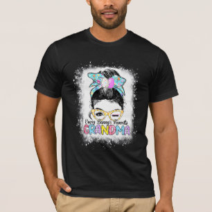 Womens Every Bunny's Favorite Grandma Easter Messy T-Shirt