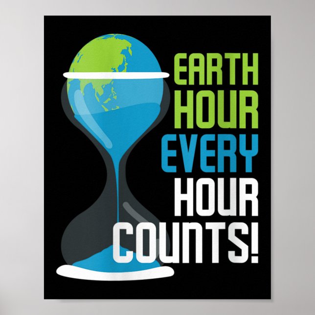 Womens Every Hour Counts Environmental Protection Poster (Front)