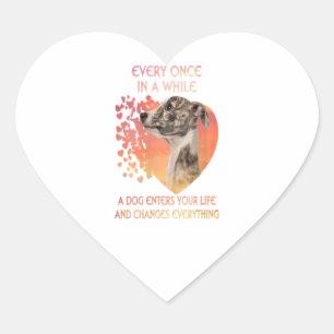 Womens Every Once In A While A Dog Enters Heart Sticker