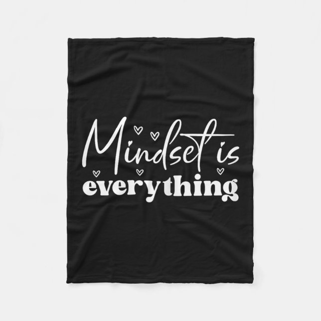 Womens Everything Is Mindset Insrational Mind Moti Fleece Blanket (Front)