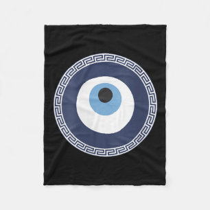 Womens Evil Eye The Eye Of Protection Turkish Fleece Blanket