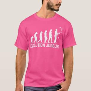 Womens Evolution Juggling Juggler Pin Ball Circus T-Shirt