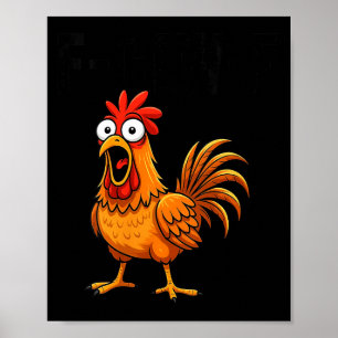 Womens F-caw-f Funny Chicken Humor F-caw-f Quote R Poster