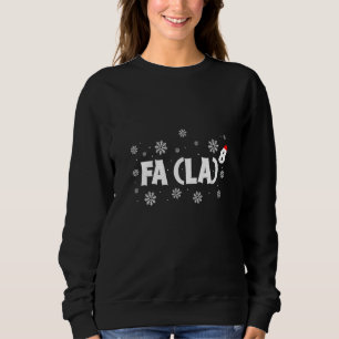 Womens Fa (La) 8 Santa Red Plaid Claus Fa La Math Sweatshirt