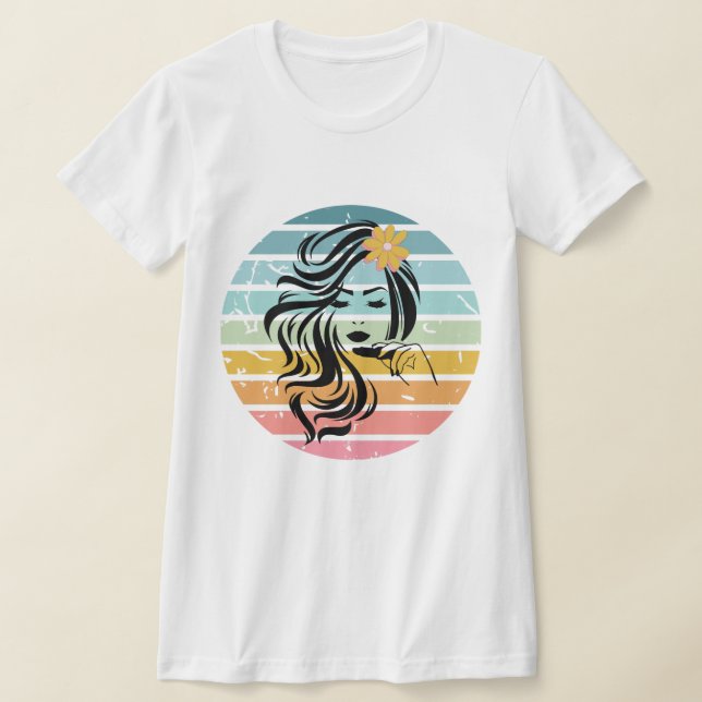 Women's face t-shirt (Laydown)