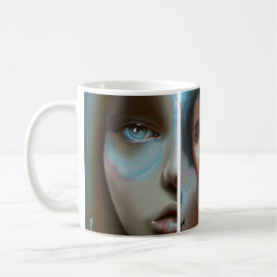 Women's Faces AI Generated Art Coffee Mug