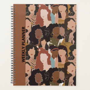 WOMEN'S FACES DESIGN WEEKLY PLANNER