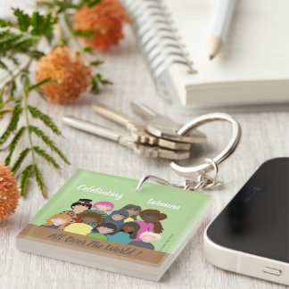 Women's faces | Equality | feminist keychain