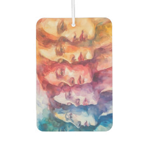 Women's Faces - Watercolor Painting Car Air Freshener