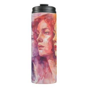 Women's Faces - Watercolor Painting Thermal Tumbler