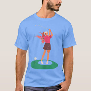 Womens Fairy Playing Golf Golfing Golfers Fairies T-Shirt