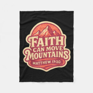 Womens Faith Can Move Mountains Bible Verse Quote  Fleece Blanket