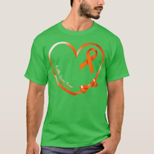 Womens Faith Hope Love Orange Ribbon Leukaemia Awa T-Shirt