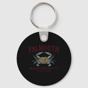 Womens Falmouth Massachusetts Crab Town Since 1686 Key Ring