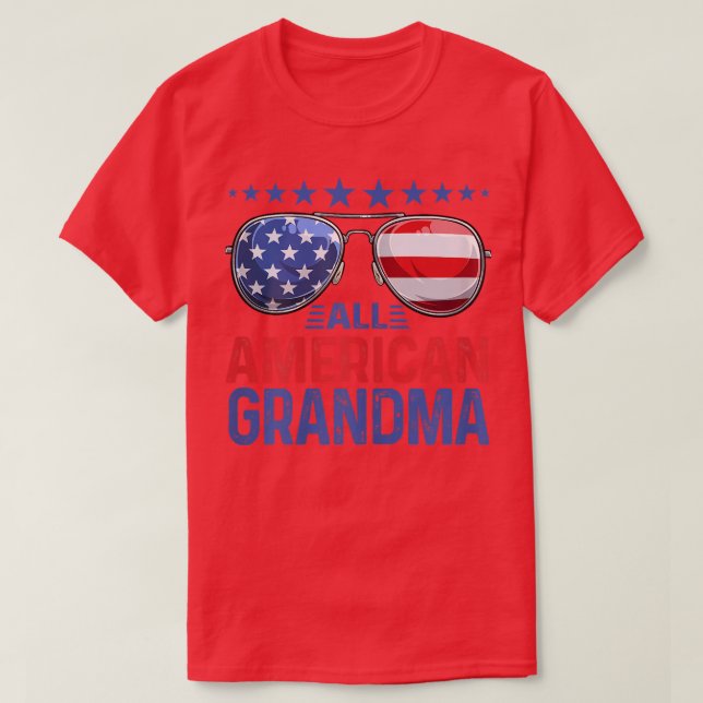 Womens Family Matching Sunglusses All American Gra T-Shirt (Design Front)