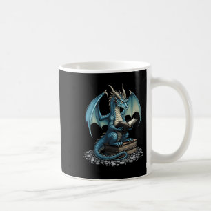Womens Fantasy Dragon Reading Magical Book Lover H Coffee Mug