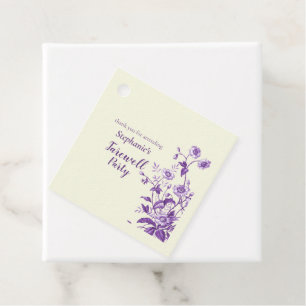 Women's Farewell Party Lavender Wildflower  Favour Tags