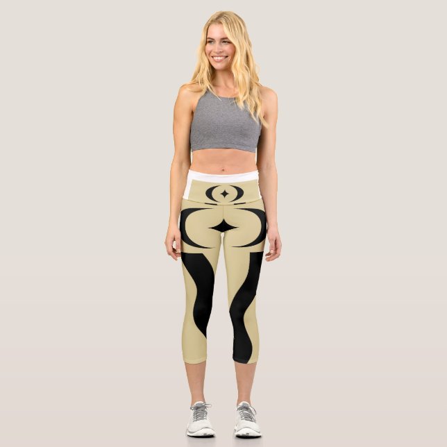  Women's Fashion Clothing  Capri Leggings (Front)