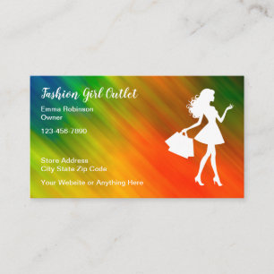Women's Fashion Retail Store Business Cards