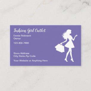 Women's Fashion Retail Store Business Cards