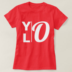 Womens Fashion Slogan Graphic YOLO T-Shirt
